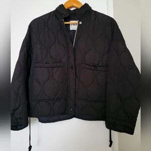 Zara, black, cropped jacket